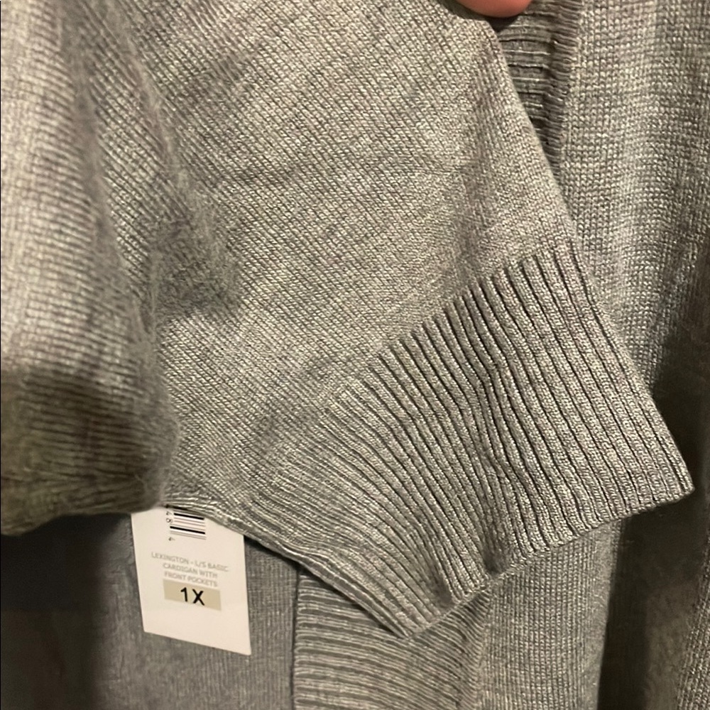 Love Forever Gray Ribbed Cardigan - Picture 5 of 6
